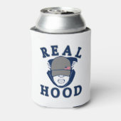 blauwe grijze HOOD GUY IN HOODIE Blikjeskoeler (Blikje Achterkant)