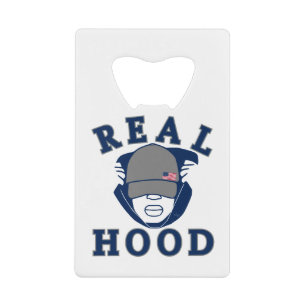 blauwe grijze HOOD GUY IN HOODIE Creditkaart Flessenopener