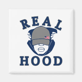 blauwe grijze HOOD GUY IN HOODIE Magneet