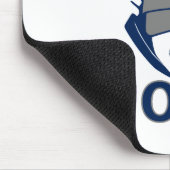 blauwe grijze HOOD GUY IN HOODIE Muismat (Hoek)