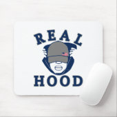 blauwe grijze HOOD GUY IN HOODIE Muismat (Met muis)