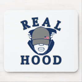 blauwe grijze HOOD GUY IN HOODIE Muismat