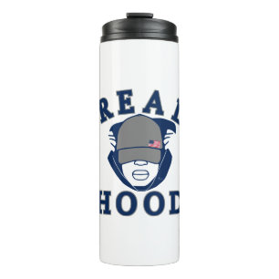blauwe grijze HOOD GUY IN HOODIE Thermosbeker