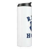 blauwe grijze HOOD GUY IN HOODIE Thermosbeker (Gedraaid links)