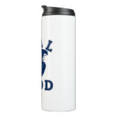 blauwe grijze HOOD GUY IN HOODIE Thermosbeker (Geroteerd rechts)