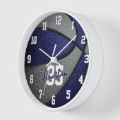 blauwe grijze jongens basketbal gepersonaliseerd (Hoek)