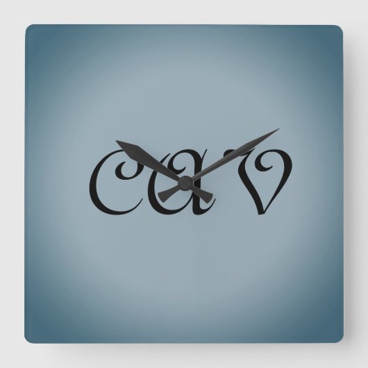 Blauwe grijze klokken en horloges (Voorkant)