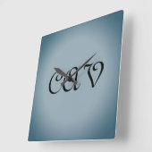 Blauwe grijze klokken en horloges (Hoek)