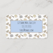 Blauwe Grijze Kustzee schelpen Visitekaartje (Achterkant)