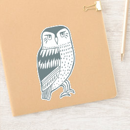 Blauwe grijze linttekening sticker