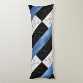 Blauwe/grijze marmer lichaamskussen (Achterkant (Verticaal))