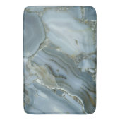 Blauwe grijze marmer met goudvein badmat (Voorkant Verticaal)