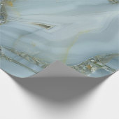 Blauwe grijze marmer met goudvein cadeaupapier (Hoek)