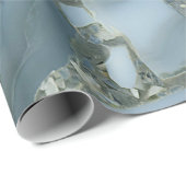 Blauwe grijze marmer met goudvein cadeaupapier (Rol Hoek)