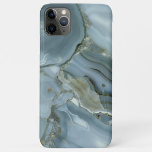 Blauwe grijze marmer met goudvein Case-Mate iPhone case