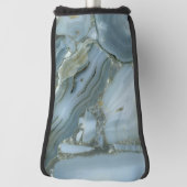 Blauwe grijze marmer met goudvein golfheadcover (Draai 90)