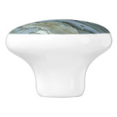 Blauwe grijze marmer met goudvein keramische knop (Zijkant)