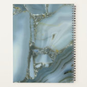 Blauwe grijze marmer met goudvein planner (Achterkant)