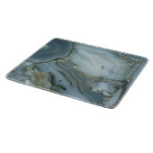 Blauwe grijze marmer met goudvein snijplank (Hoek)