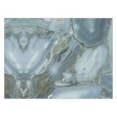 Blauwe grijze marmer met goudvein tafelkleed (Voorkant (Horizontaal))