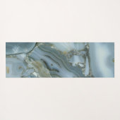 Blauwe grijze marmer met goudvein yogamat (Achterkant (horizontaal))