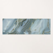 Blauwe grijze marmer met goudvein yogamat (Voorkant (horizontaal))