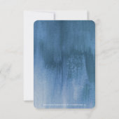 Blauwe grijze moderne kunst slaat datumkaarten op save the date (Achterkant)