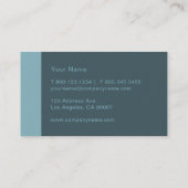 Blauwe grijze moderne visitekaartje (Achterkant)