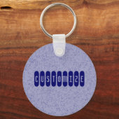 Blauwe grijze muur - Sjabloon Sleutelhanger (Voorkant)