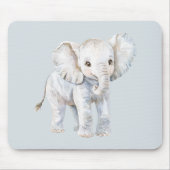 Blauwe Grijze Olifant Muismat (Voorkant)