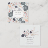 Blauwe grijze perzand voor speelvolle mixen geslee vierkante visitekaartje (Voorkant / Achterkant)