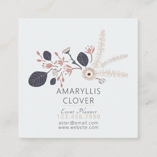 Blauwe grijze perzand voor speelvolle mixen geslee vierkante visitekaartje (Achterkant)