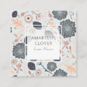 Blauwe grijze perzand voor speelvolle mixen geslee vierkante visitekaartje (Voorkant)