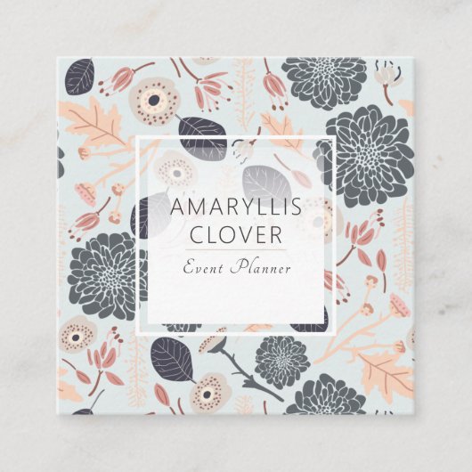 Blauwe grijze perzand voor speelvolle mixen geslee vierkante visitekaartje (Voorkant)