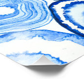 Blauwe grijze plakken foto afdruk (Hoek)