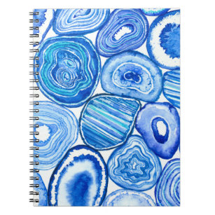 Blauwe grijze plakken notitieboek