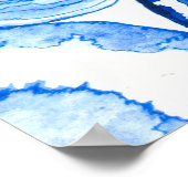 Blauwe grijze plakken poster (Hoek)