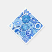 Blauwe grijze plakken servet (Hoek)