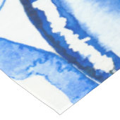 Blauwe grijze plakken tafelkleed (Gekanteld)