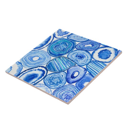 Blauwe grijze plakken tegeltje (Zijkant)