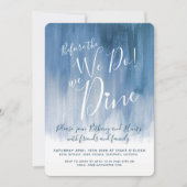 Blauwe grijze repetitie voor het diner kaart (Voorkant)