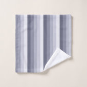 Blauwe grijze schaduwstrepen bad handdoek (Wasdoekje)