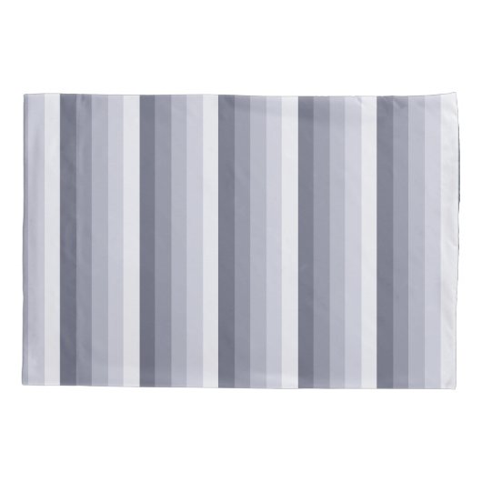 Blauwe grijze schaduwstrepen kussensloop (Achterkant)