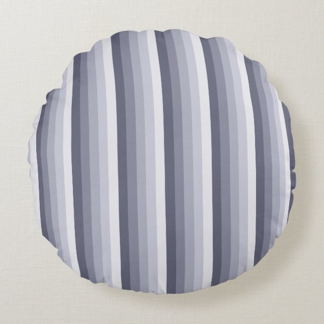 Blauwe grijze schaduwstrepen rond kussen (Voorkant)