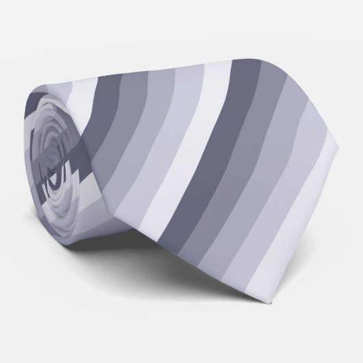 Blauwe grijze schaduwstrepen stropdas (Opgerold)