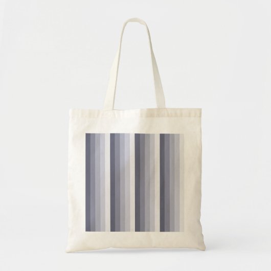 Blauwe grijze schaduwstrepen tote bag (Voorkant)