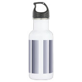 Blauwe grijze schaduwstrepen waterfles  (Achterkant)