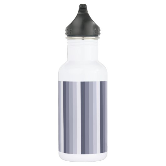 Blauwe grijze schaduwstrepen waterfles  (Rechts)