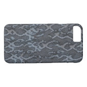 Blauwe grijze slang Case-Mate iPhone case (Achterkant (Horizontaal))