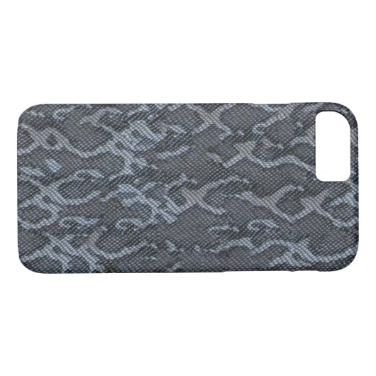 Blauwe grijze slang Case-Mate iPhone case (Achterkant (Horizontaal))